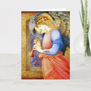 Cartes Pour Fêtes Annuelles Angel Jouer un Flageolet ~ Noël Vintage