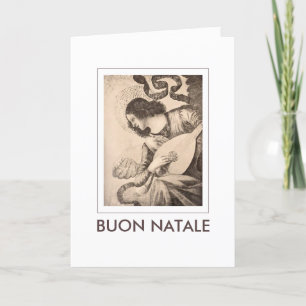 Cartes Pour Fêtes Annuelles Angel Lute Buon Natale Noël