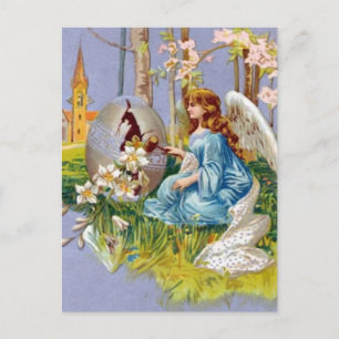 Cartes Pour Fêtes Annuelles Angel Ouverture D'Un Oeuf De Pâques