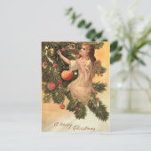 Cartes Pour Fêtes Annuelles Angel sur l'arbre de Noël (Debout devant)