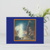 Cartes Pour Fêtes Annuelles Angels Visite Bergers Noël Customisé (Debout devant)