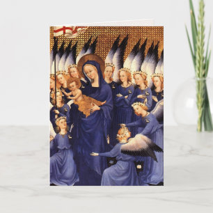 Cartes Pour Fêtes Annuelles Anges autour de Vierge & Enfant - Wilton Diptych