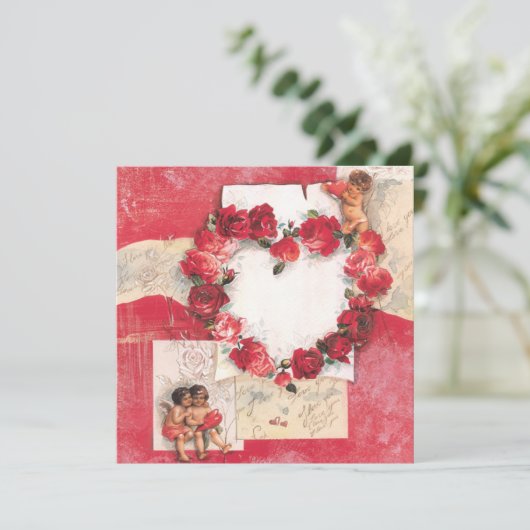 Cartes Pour Fêtes Annuelles Anges de l'amour (Debout devant)