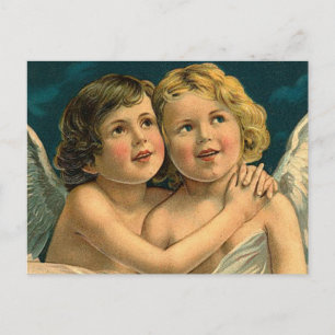 Cartes Pour Fêtes Annuelles Anges de Noël - Art Vintage