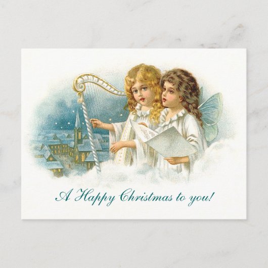 Cartes Pour Fêtes Annuelles Anges de Noël de chant (Devant)