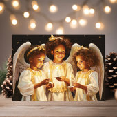 Cartes Pour Fêtes Annuelles Anges de Noël d'enfants africains