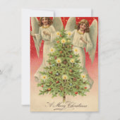 Cartes Pour Fêtes Annuelles Anges de Noël vintage (Devant)
