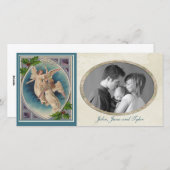 Cartes Pour Fêtes Annuelles Anges de Noël Vintage (Devant / Derrière)