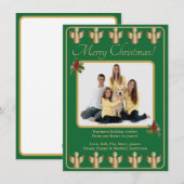 Cartes Pour Fêtes Annuelles Anges dorés Photo de Noël (Devant / Derrière)