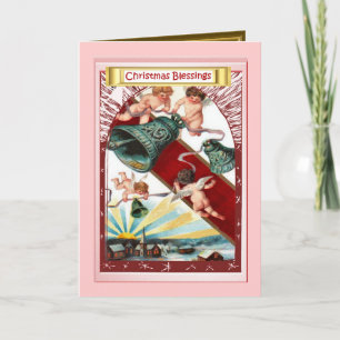 Cartes Pour Fêtes Annuelles Anges et cloches