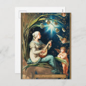 Cartes Pour Fêtes Annuelles Anges, Etoiles, Femmes, Noël Lune Religieux (Devant / Derrière)