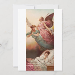 Cartes Pour Fêtes Annuelles Anges gardiens avec enfant