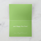 Cartes Pour Fêtes Annuelles Anges sur Vert (Intérieur)