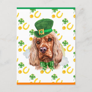 Cartes Pour Fêtes Annuelles Anglais Cocker Shamrock St. Patricks Day