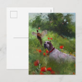 Cartes Pour Fêtes Annuelles Anglais Setter, Chasse de faisan (Devant / Derrière)