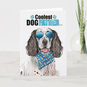 Cartes Pour Fêtes Annuelles Anglais Setter Chien Coolest Papa Fête des pères