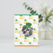 Cartes Pour Fêtes Annuelles Anglais Setter Shamrock Saint-Patricks Day (Debout devant)