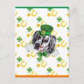 Cartes Pour Fêtes Annuelles Anglais Setter Shamrock Saint-Patricks Day (Devant)