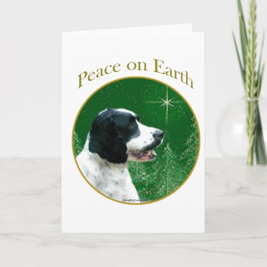 Cartes Pour Fêtes Annuelles Anglais Springer Spaniel Peace (Devant)