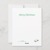 Cartes Pour Fêtes Annuelles Angle vert, Garlands et bannière de vacances (Dos)