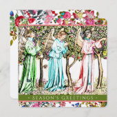 Cartes Pour Fêtes Annuelles Angles Vintage semis (Devant / Derrière)