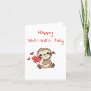Cartes Pour Fêtes Annuelles Animal préféré de Sloth Cute