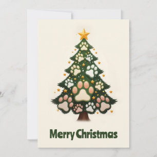 Cartes Pour Fêtes Annuelles Animaux amusants Pâtes vert arbre de Noël moderne