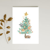 Cartes Pour Fêtes Annuelles Animaux australiens dans un sapin de Noël