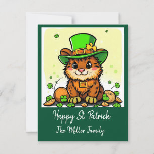 Cartes Pour Fêtes Annuelles Animaux chanceux déguisés - Saint Patrick’s Day Fu