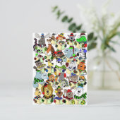 Cartes Pour Fêtes Annuelles Animaux chantant des chants de Noël (Debout devant)