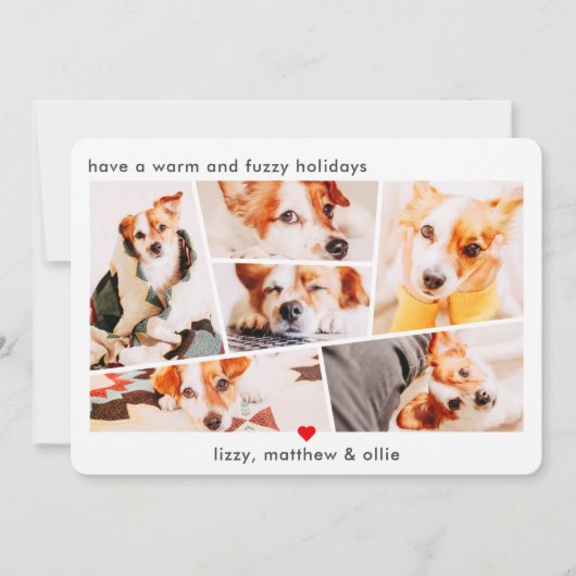 Cartes Pour Fêtes Annuelles Animaux de compagnie Moderne Simple Collage person (Devant)