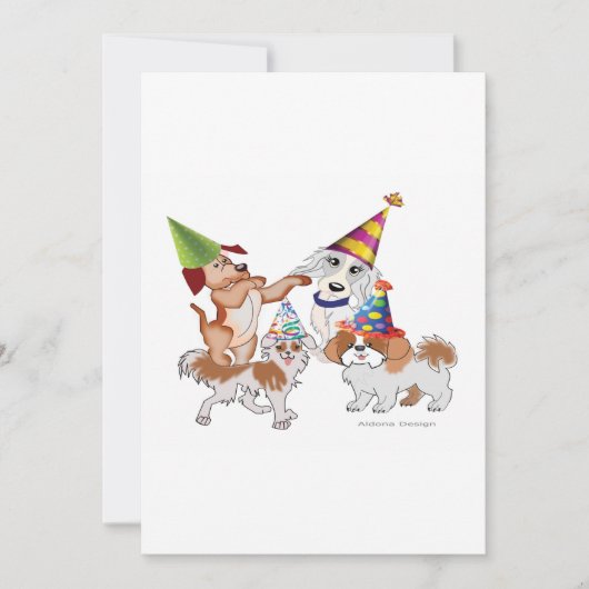 Cartes Pour Fêtes Annuelles Animaux de fête (Devant)
