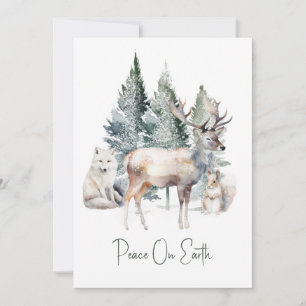 Cartes Pour Fêtes Annuelles Animaux de la forêt de Woodland pour les fêtes de