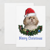 Cartes Pour Fêtes Annuelles Animaux de Noël (Devant / Derrière)