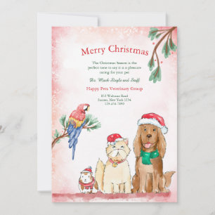 Cartes Pour Fêtes Annuelles Animaux de Noël