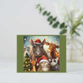 Cartes Pour Fêtes Annuelles Animaux de Noël 6 (Debout devant)