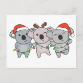 Cartes Pour Fêtes Annuelles Animaux de Noël Koalas Mignons Koalas (Devant)