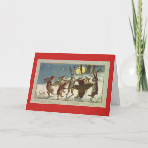 Cartes Pour Fêtes Annuelles Animaux mignons de Noël