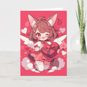 Cartes Pour Fêtes Annuelles Anime Girl Funny Kawaii Love