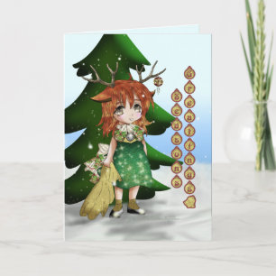 Cartes Pour Fêtes Annuelles Anime Wee Deer