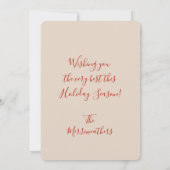 Cartes Pour Fêtes Annuelles Anisette Red Holiday Flat Card (Dos)