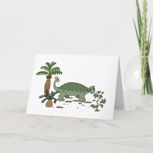 Cartes Pour Fêtes Annuelles Ankylosaurus Dinosaur (Devant)