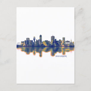 Cartes Pour Fêtes Annuelles Ann Arbor Skyline