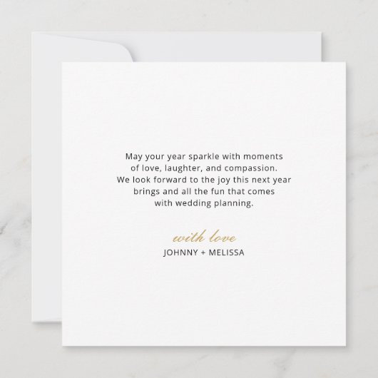 Cartes Pour Fêtes Annuelles Anneau élégant dans le Nouvel An Noël Fiançailles (Dos)