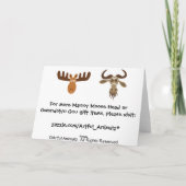 Cartes Pour Fêtes Annuelles Année de gnou de Moose_Happy de baiser de (Dos)