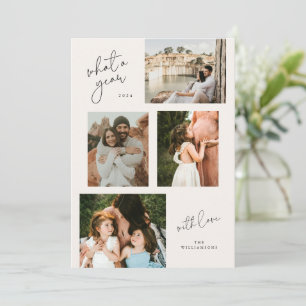 Cartes Pour Fêtes Annuelles Année de révision Famille de vacances Collage Cart