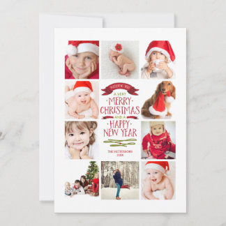 Cartes Pour Fêtes Annuelles Année des photos Joyeux Noël Photo Collage