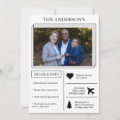 Cartes Pour Fêtes Annuelles Année d'examen | Infographie de Noël blanc (Devant)