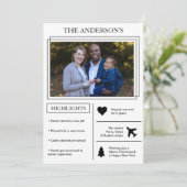 Cartes Pour Fêtes Annuelles Année d'examen | Infographie de Noël blanc (Debout devant)