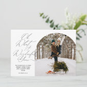 Cartes Pour Fêtes Annuelles Année d'examen Typographie de script Photo Noël (Debout devant)